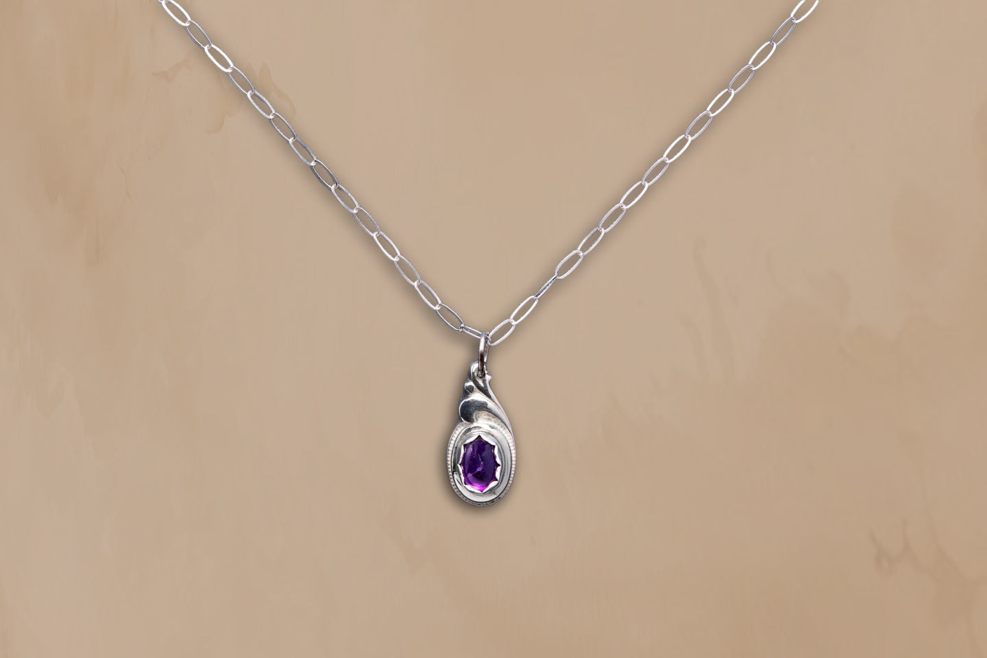 Amethyst Swirl Pendant