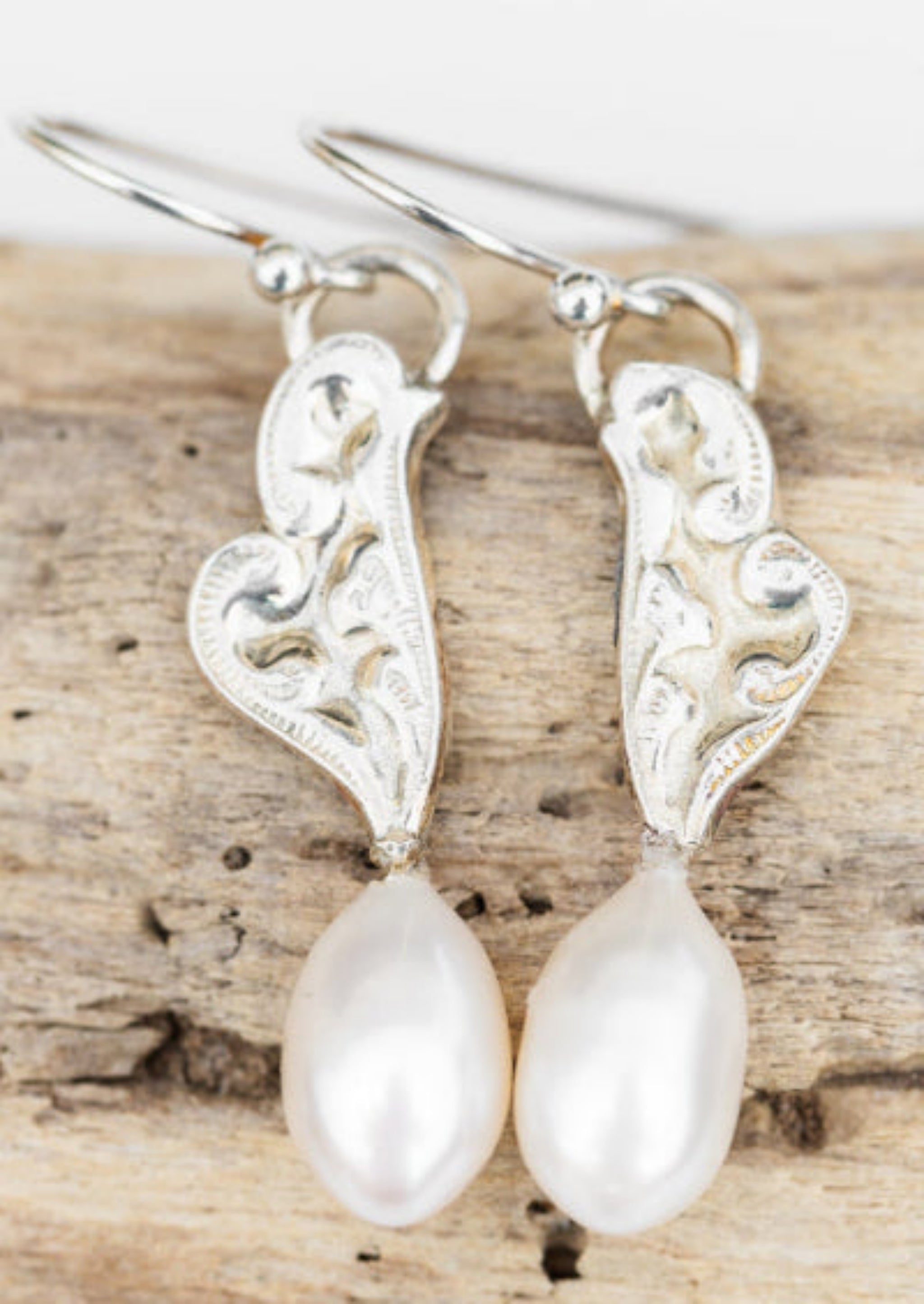 Art Nouveau Pearl Drop Earrings