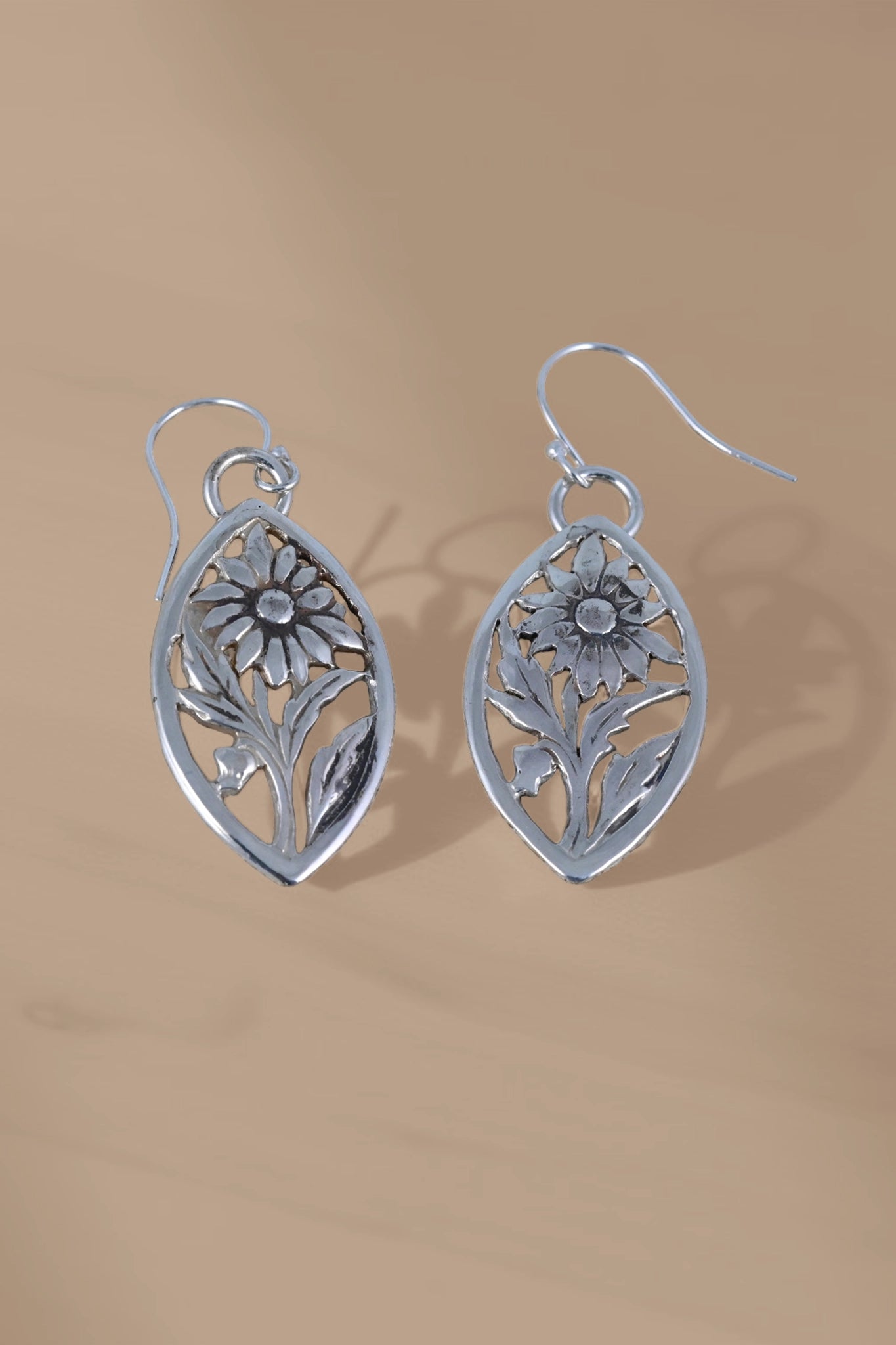 Sunflower Silhoutte Earrings