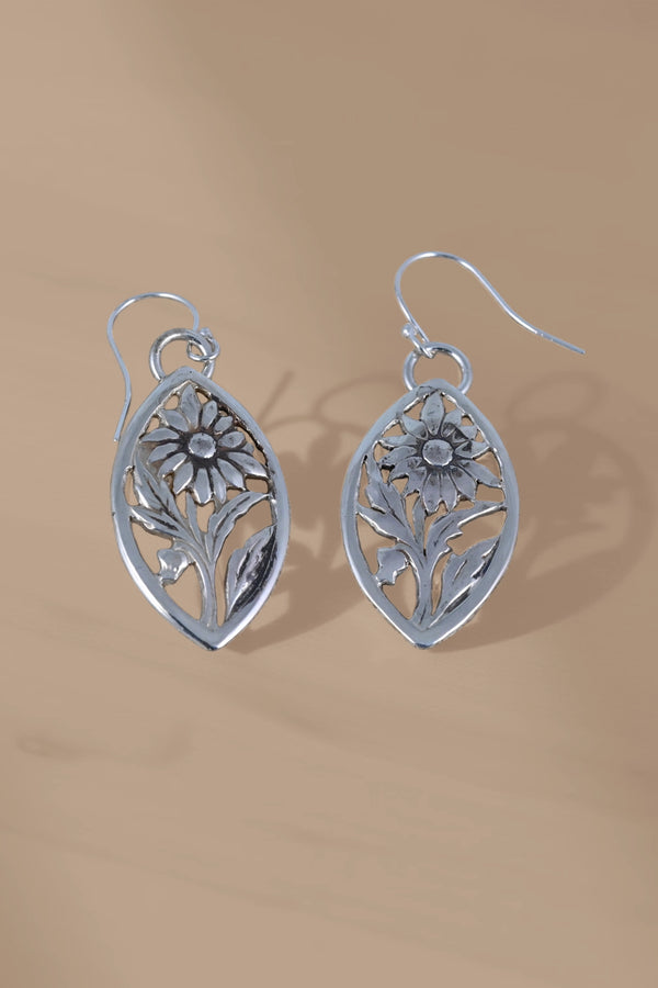 Sunflower Silhoutte Earrings