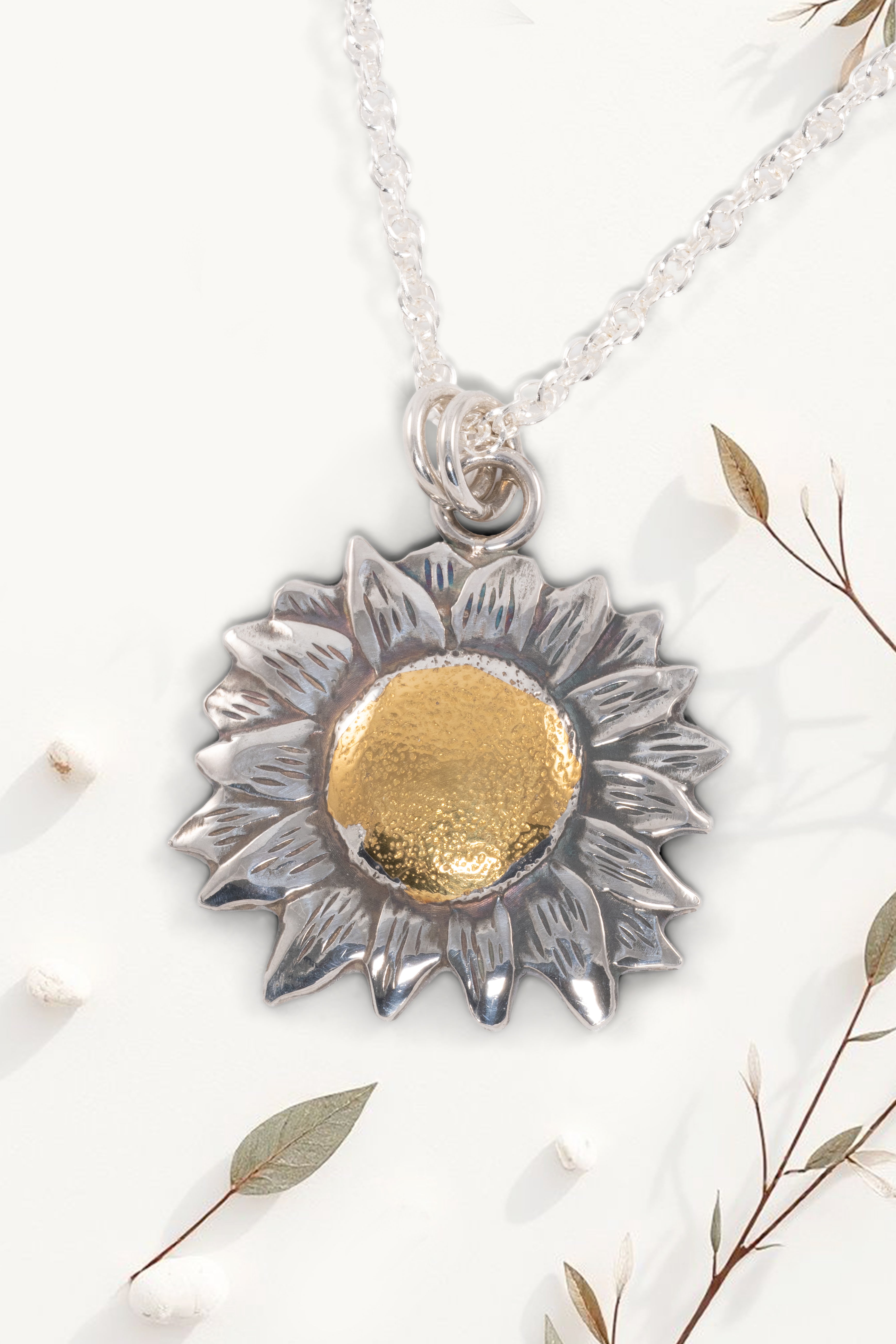 Golden Sunflower II Pendant