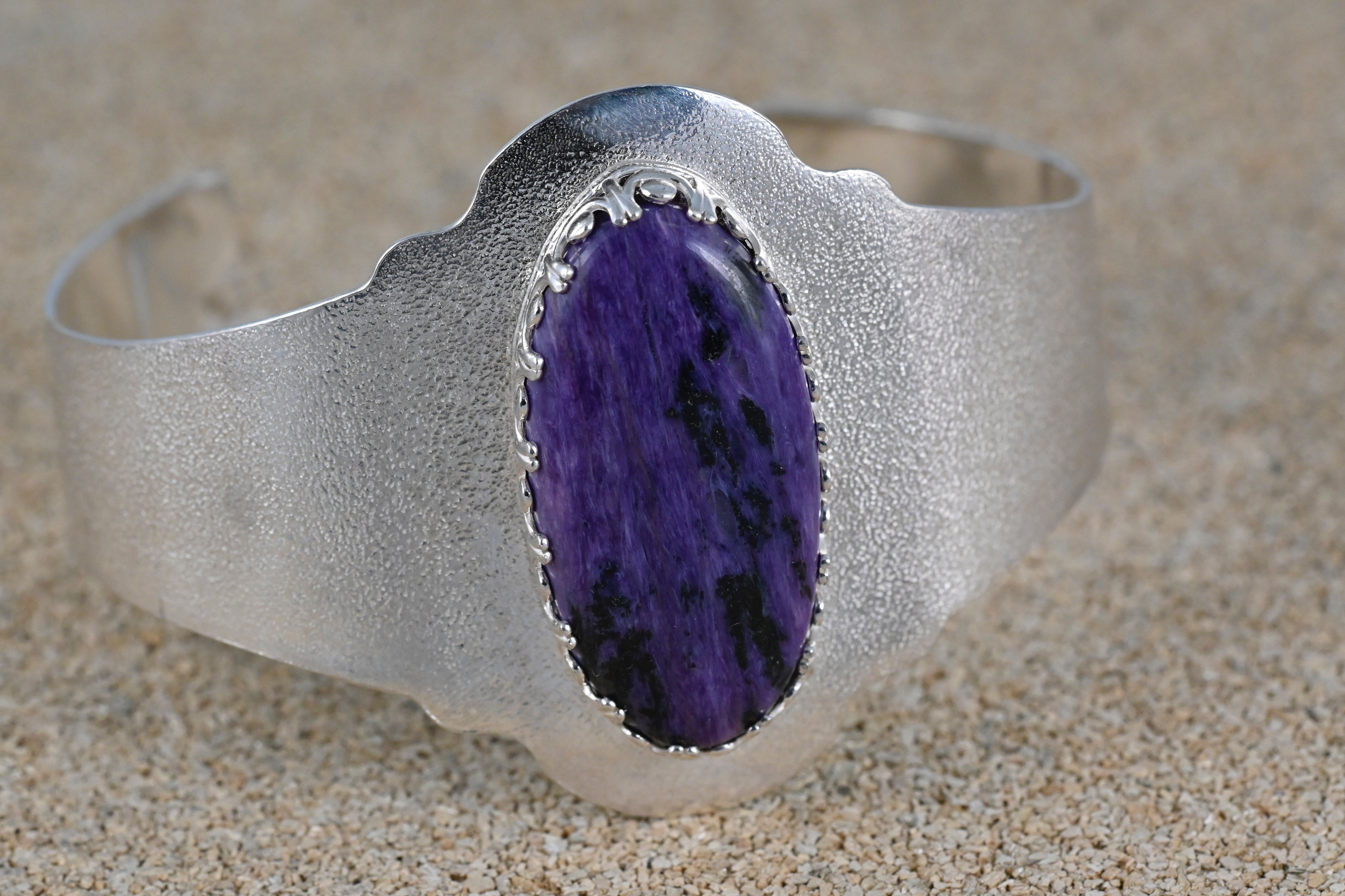 Hammered Charoite Bracelet