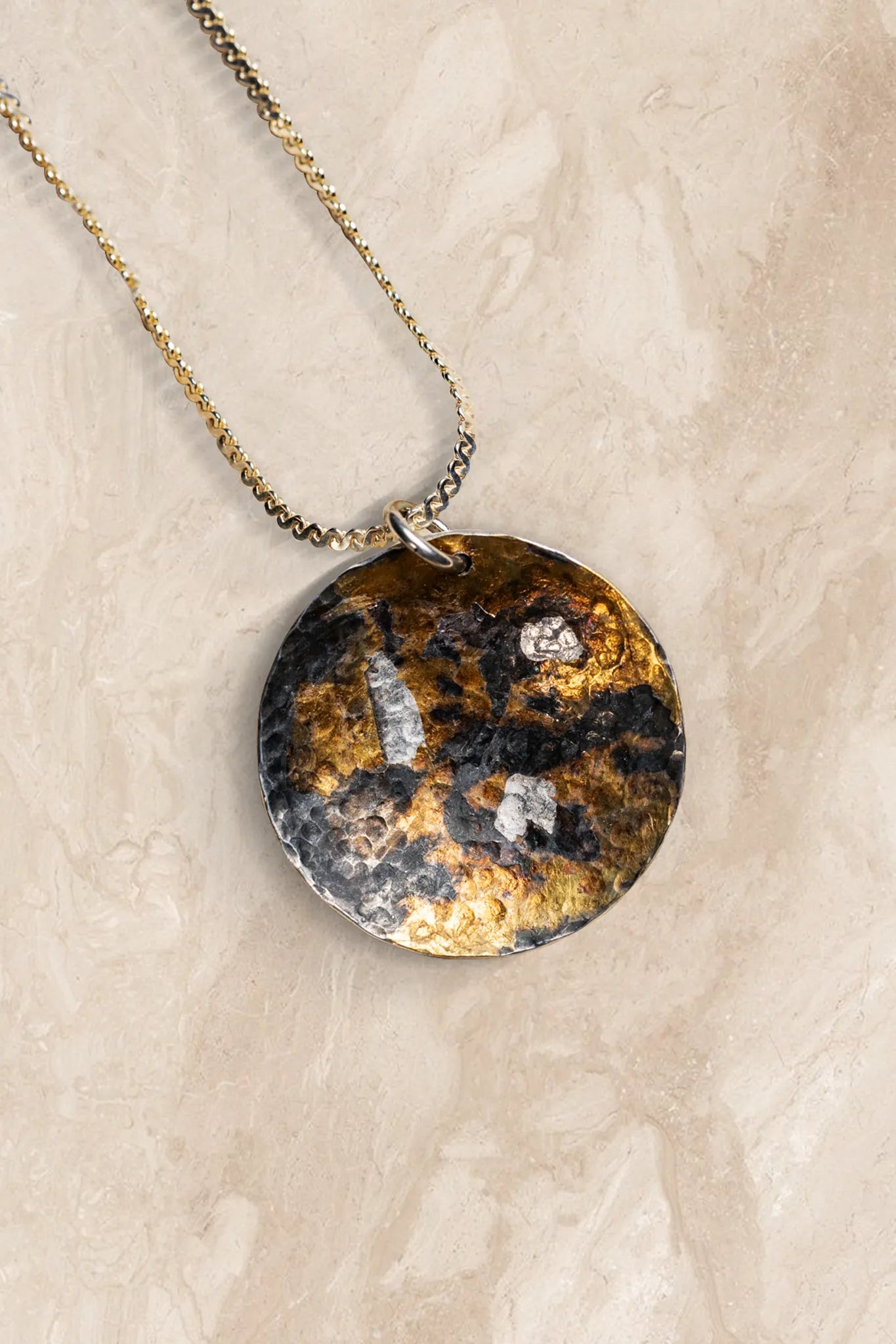 Keum-boo Small Disc Pendant