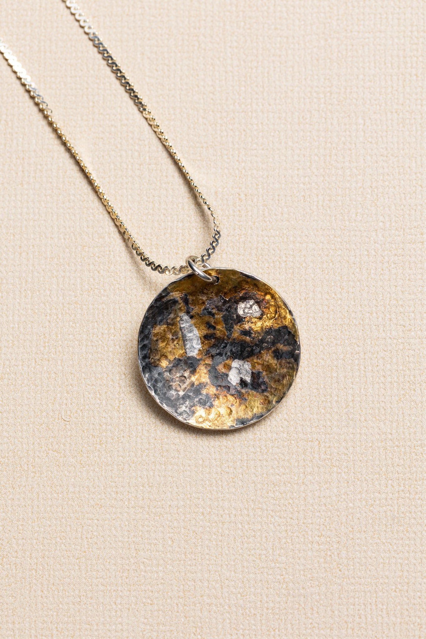 Keum-boo Small Disc Pendant