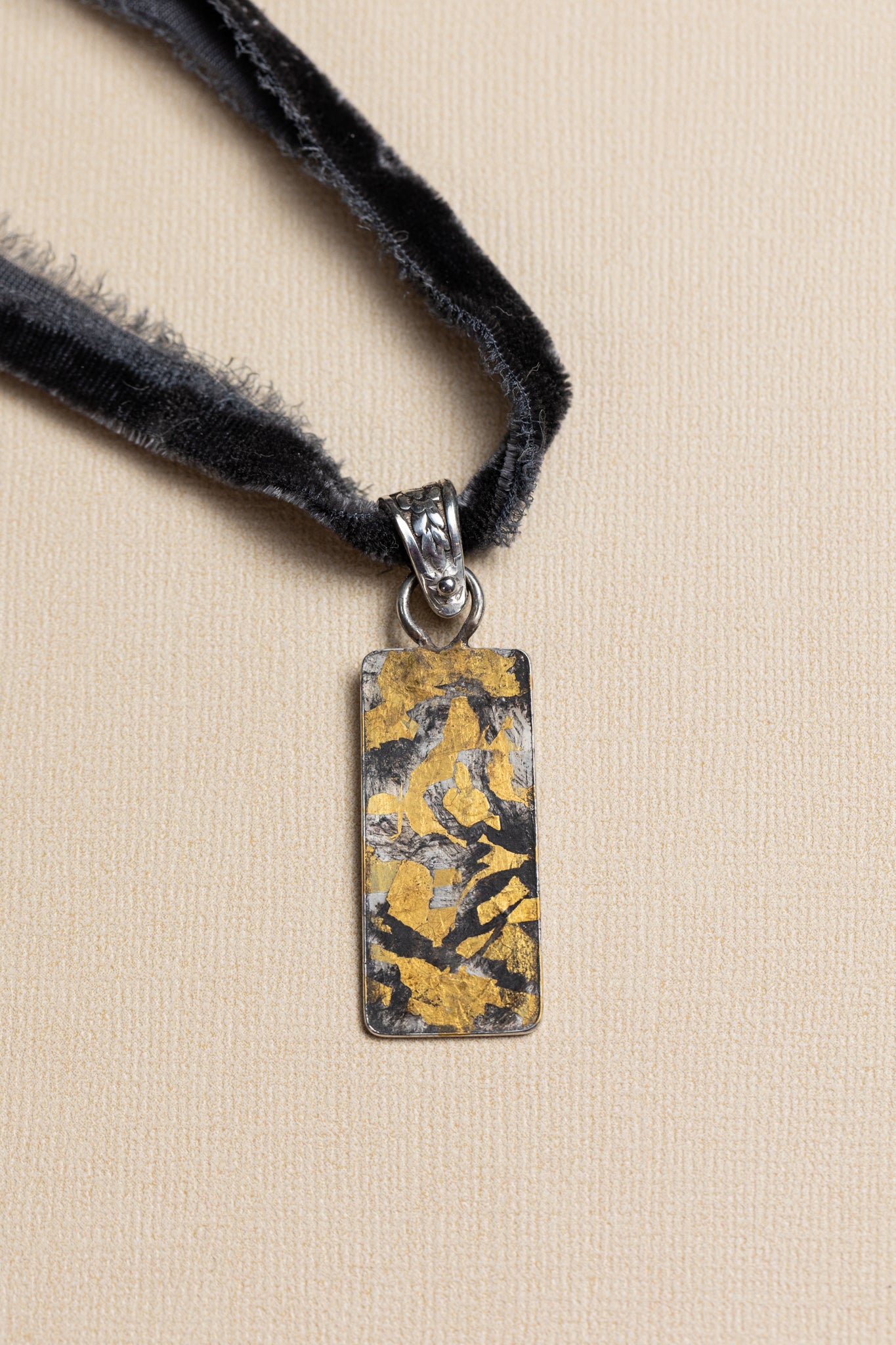 Keum-boo Rectangular Pendant