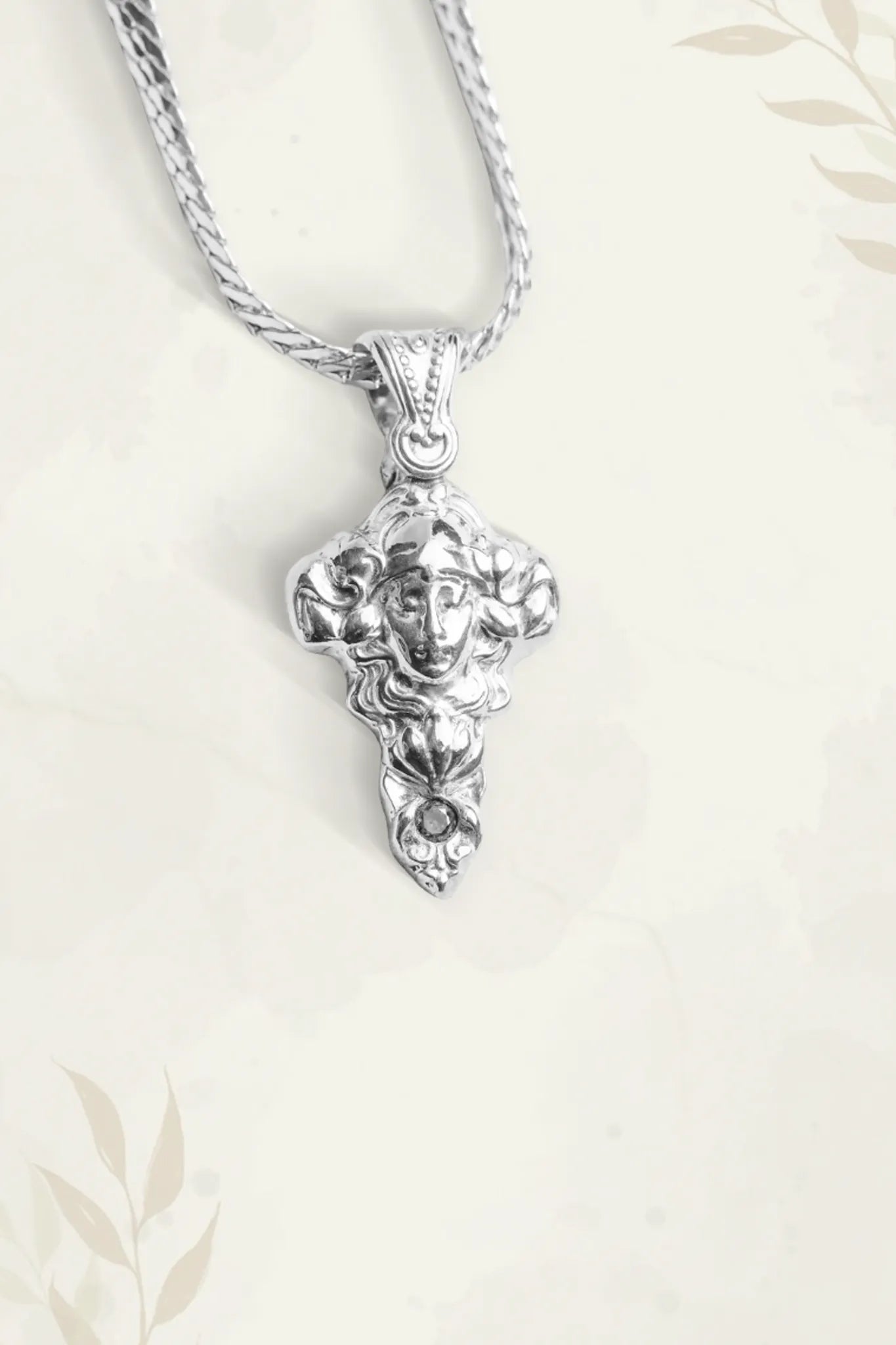 Art Nouveau Maiden Pendant
