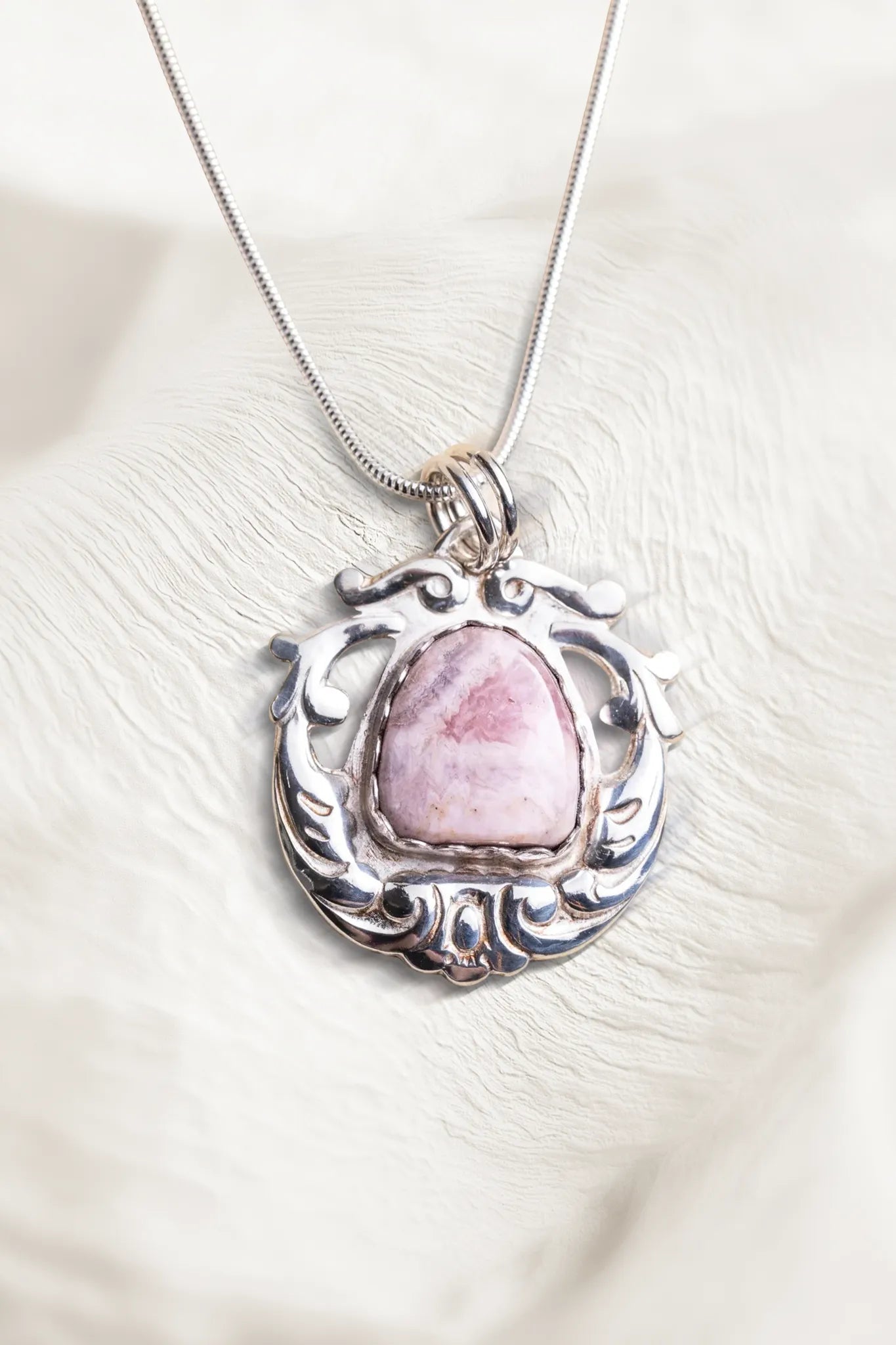 Framed Rhodonite Pendant