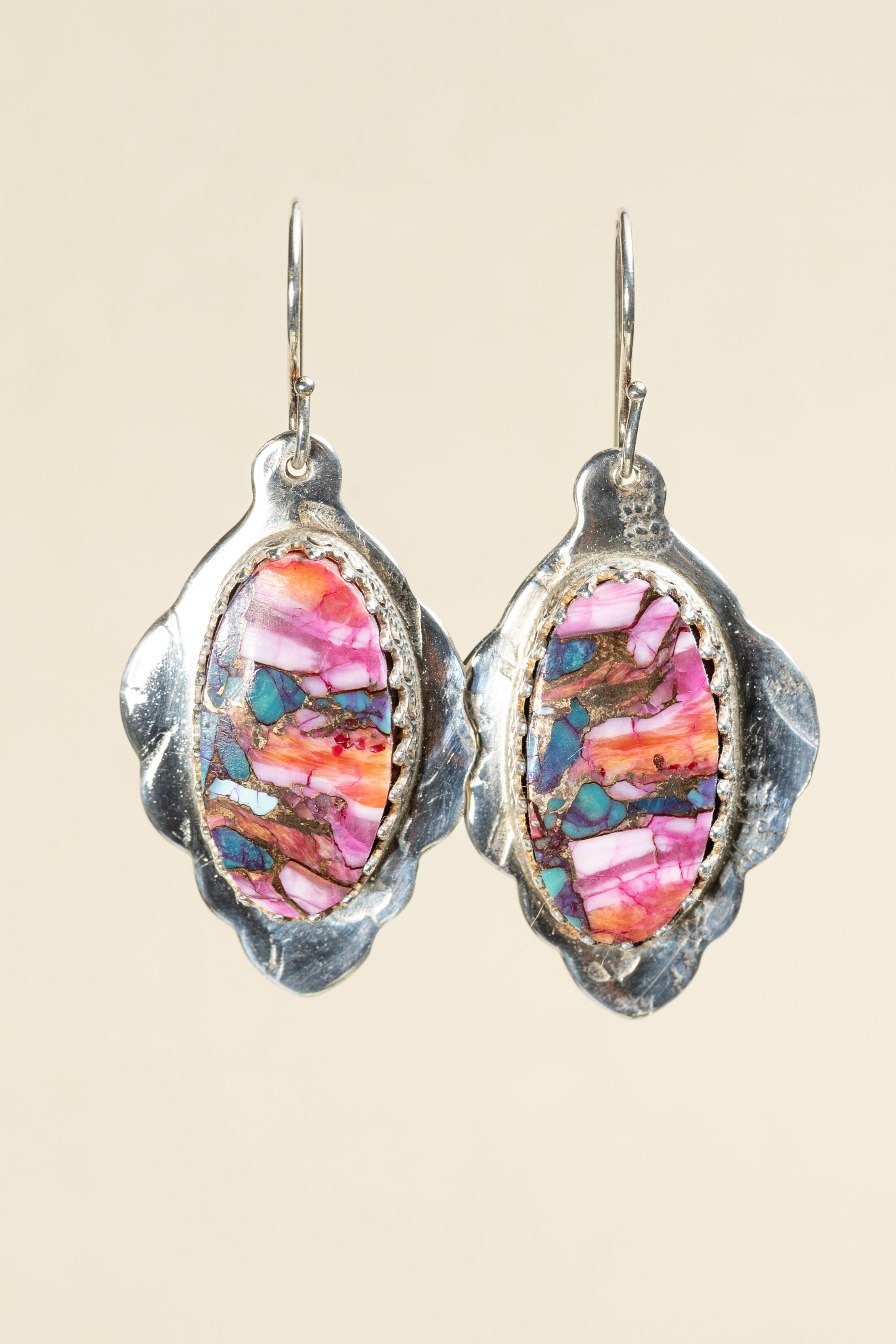 Spiny Oyster Turquoise Earrings