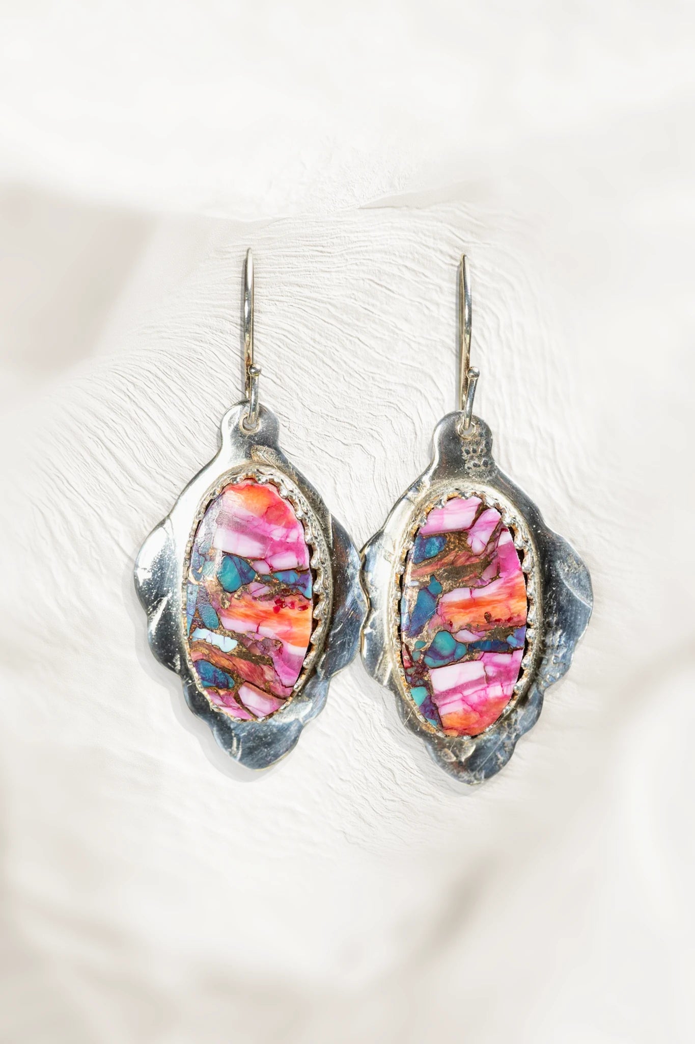 Spiny Oyster Turquoise Earrings
