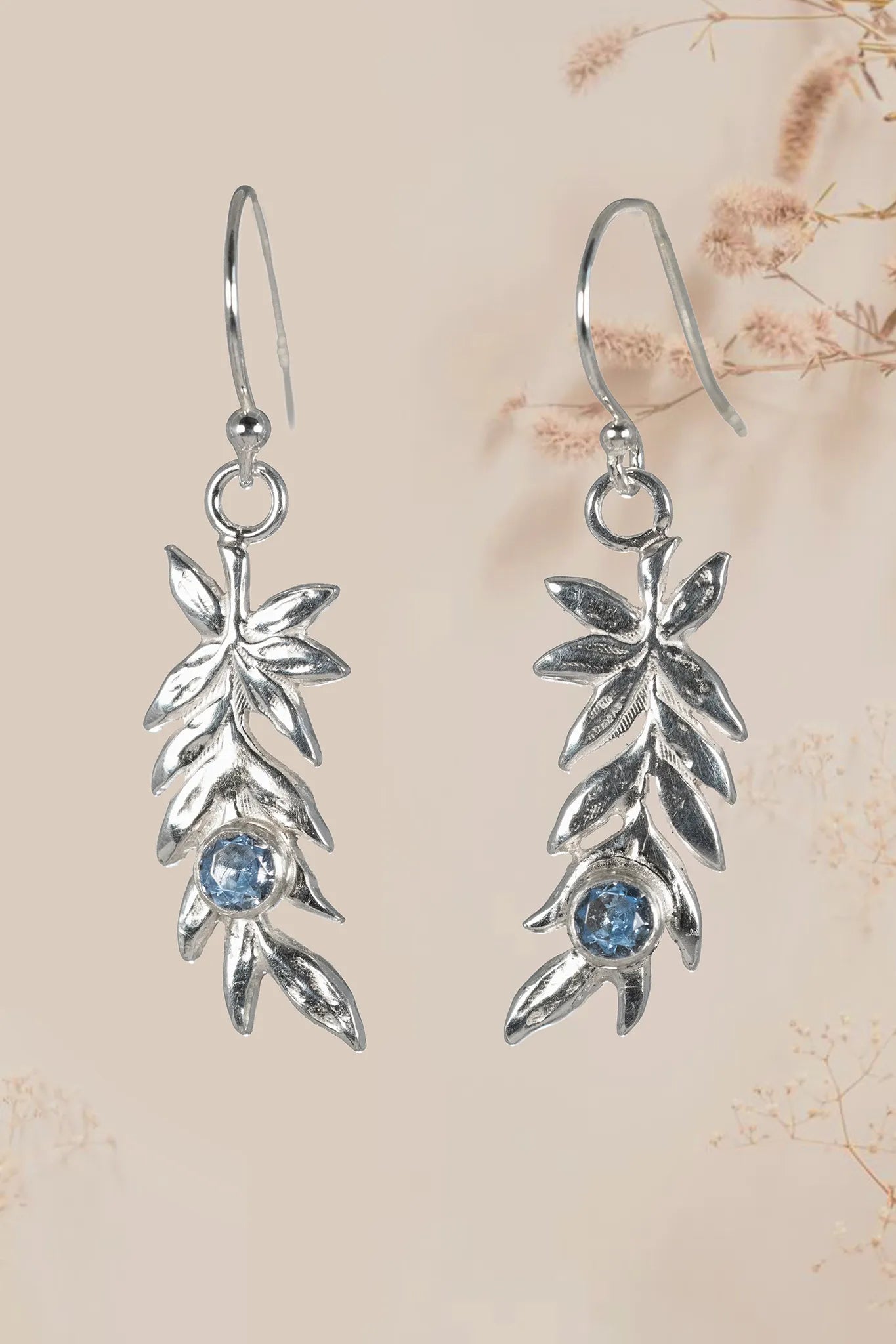 Willow Branch Aquamarine Earrings